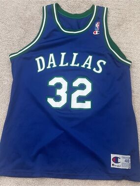Jamal Mashburn Dallas Mavericks Vintage Champion Jersey